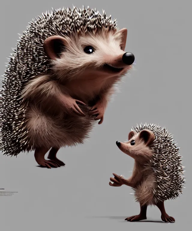 Prompt: an anthropomorphic hedgehog, fantasy, elegant, crisp 8 k line art, digital painting, artstation, unreal engine, octane render, concept art, matte, sharp focus, hyper realistic lighting, illustration, art by dave kendall