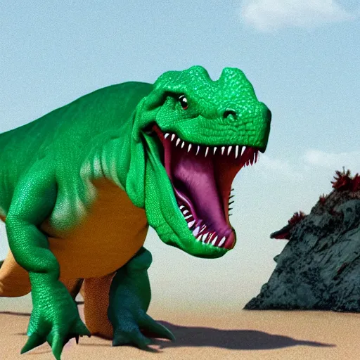 Image similar to dinosaur eating