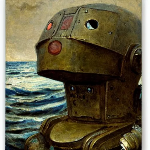 Image similar to deep sea robot by alfred stevens