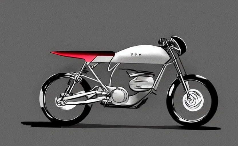 Image similar to 1 9 7 0 s suzuki sports motorcycle concept, sketch, art,