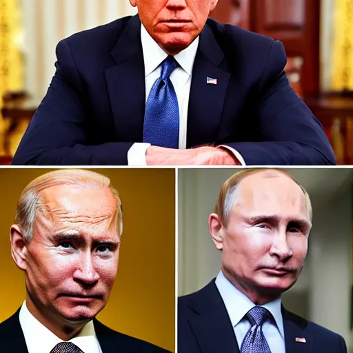 Image similar to portrait biden obama trump putin