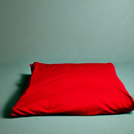 Image similar to photorealistic photo of a red t - shirt laying on a bed, displayed, magazine photo