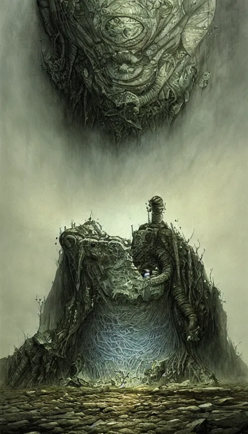 Image similar to The end of an organism, by john howe