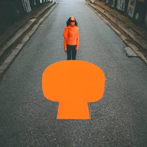 Image similar to giant orange human shape