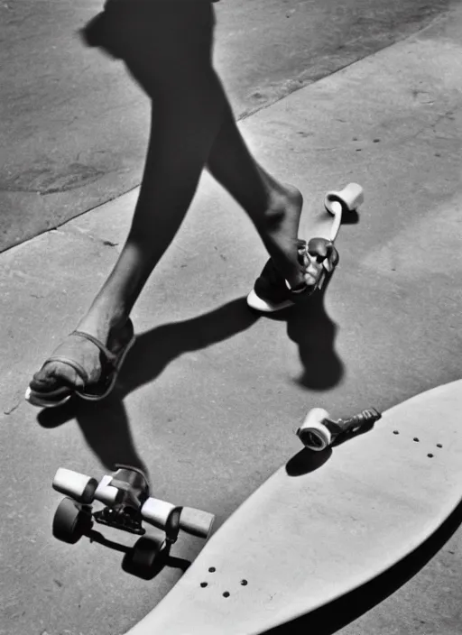 Image similar to 1 9 5 0 s beautiful woman on a skateboard by vivian maier. professional photography. hq