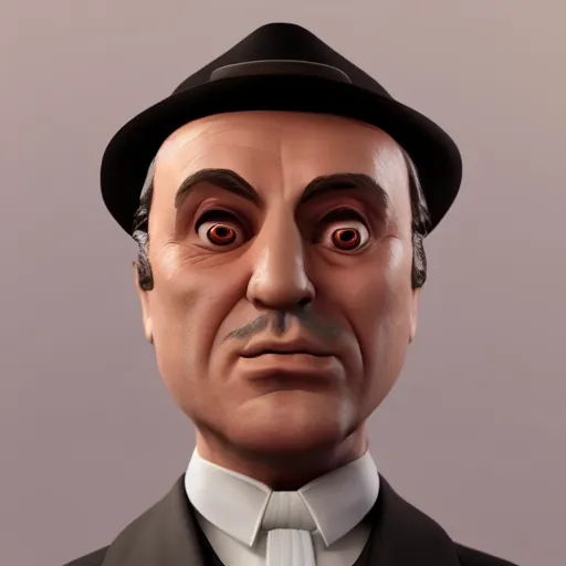 Prompt: don corleone as a pixar character : : unreal engine, octane render, 3 d render, photo - realistic, cg, visualisation, 4 k