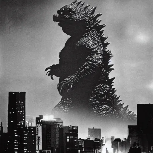 Prompt: godzilla yoda destroying tokyo