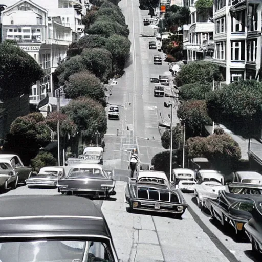 Image similar to San Francisco's Lombard Street In 1975