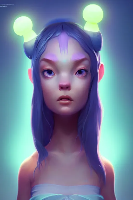 Image similar to super cute Bioluminescent Princess character concept, soft light, soft mood, realistic body features and face, illustration, painting oil on canvas by Elena Zhurikhina and Goro Fujita and Charlie Bowater, octane render trending on artstation, 4k, 8k, HD