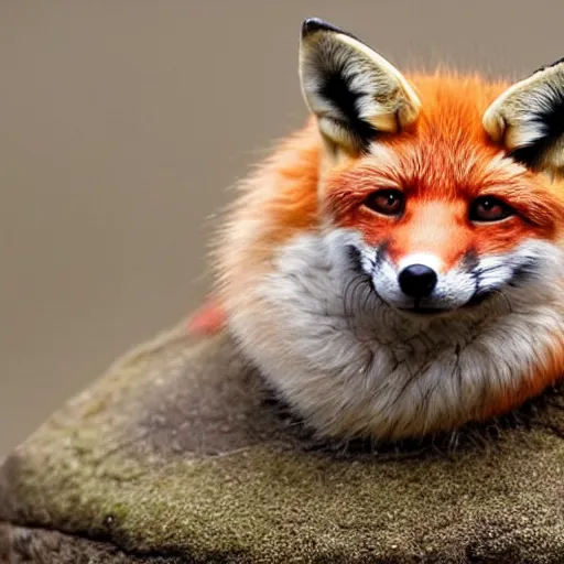Prompt: a turtle that looks like a fox, a fox turtle hybrid