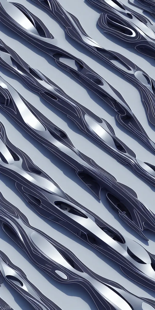 Image similar to A seamless pattern of 3D futuristic sci-fi concept cars by zaha hadid ash thorp khyzyl saleem, karim rashid, 3D, futuristic car, Blade Runner 2049 film, large patterns, Futuristic, Symmetric, keyshot product render, plastic ceramic material, shiny gloss water reflections, High Contrast, metallic polished surfaces, seamless pattern, white , grey, black and aqua colors, Octane render in Maya and houdini, vray, ultra high detail ultra realism, unreal engine, 4k in plastic dark tilt shift