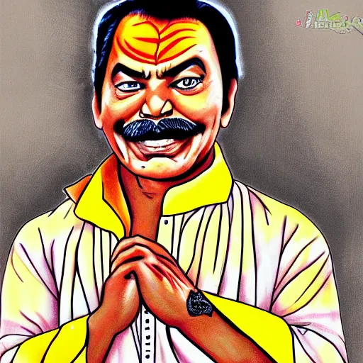 Image similar to mahinda rajapaksa as the devil, hand drawn style