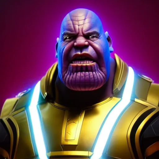 Image similar to a portrait of abdelfattah elsisi as thanos, the pixar adaptation, with same hairstyle, angry facial expressions, hyper detailed, digital art, trending in artstation, cinematic lighting, studio quality, smooth render, unreal engine 5 rendered, octane rendered