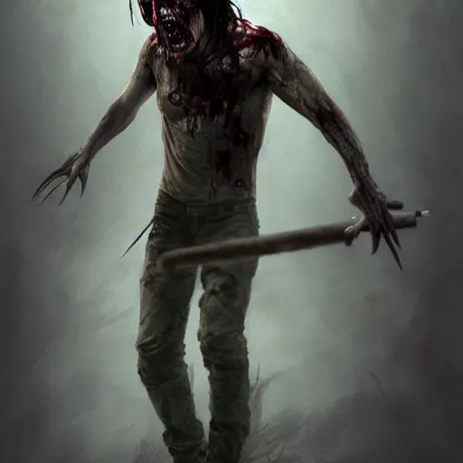 Prompt: young trent reznor as a zombie with shoulder length hair, 7 days to die zombie, realistic proportions, fine art, award winning, intricate, elegant, sharp focus, cinematic lighting, digital painting, 8 k concept art, art by brom, art by guweiz and z. w. gu, art by michael hussar, 8 k