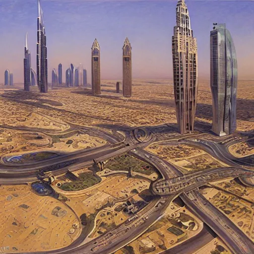 Image similar to gta : dubai, by donato giancola