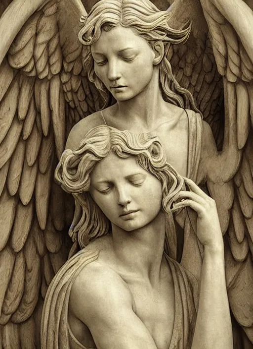 Image similar to digital _ painting _ of _ weeping angel statue _ by _ filipe _ pagliuso _ and _ justin _ gerard _ symmetric _ fantasy _ highly _ detailed _ realistic _ intricate _ port