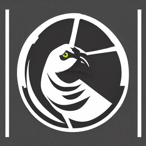 Image similar to a hip and dynamic graphic logo of an osprey