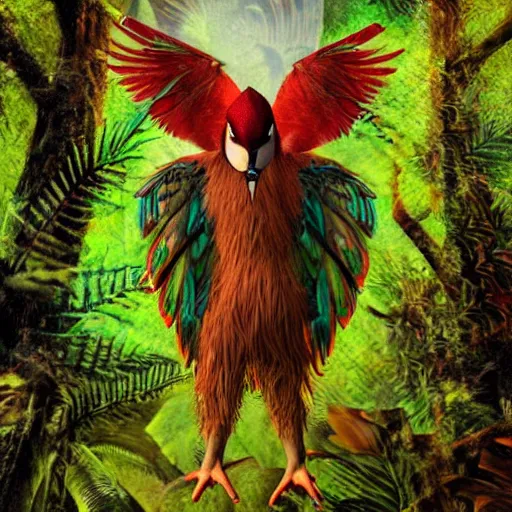 mystical folk birdhuman character on a tropical | Stable Diffusion ...