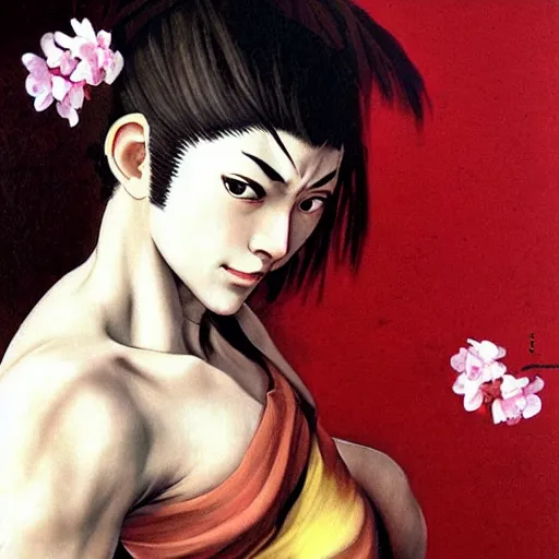 Prompt: sakura from streetfighter, painting by caravaggio, highly detailed, complex