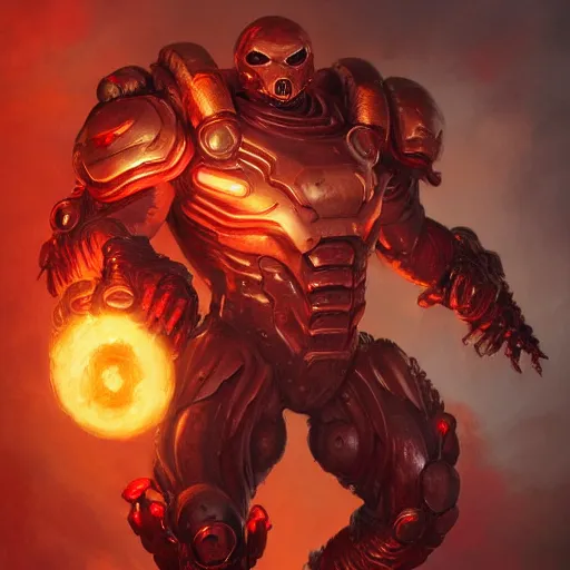 Prompt: doom eternal, mutant, armor fused with the body, painted by stanley lau, painted by greg rutkowski, painted by stanley, artgerm, masterpiece, digital art, trending on arts