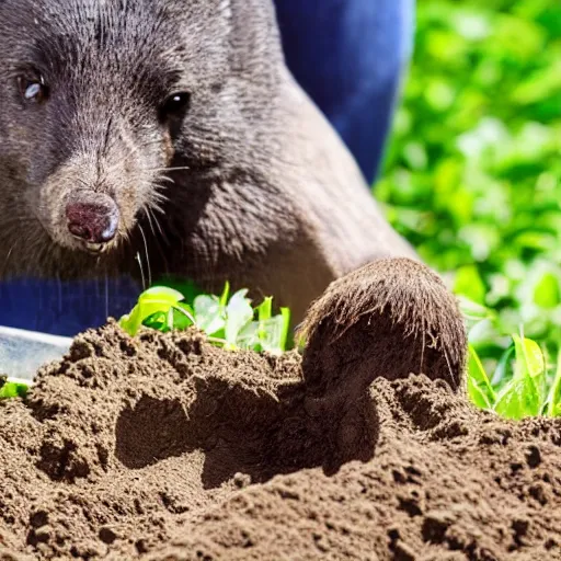 Prompt: mole digging