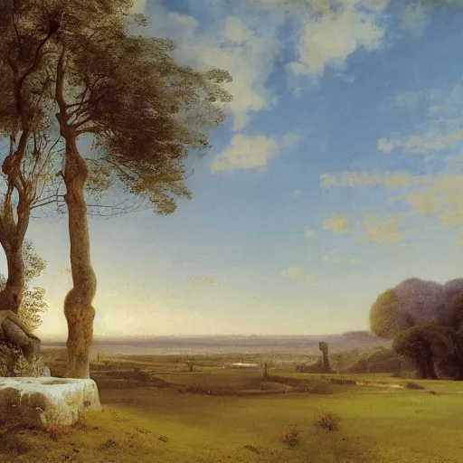 Prompt: ruins of marble draped in flowing cobalt blue velvet, surrounded by wildflower meadow at dawn, by ivan aivazovsky and pieter claesz and paul delaroche and alma tadema and august malmstrom and and willen claesz heda and aelbert cuyp and gerard ter borch, contrapposto, hyperrealistic, volumetric light, rendered in octane, c4d