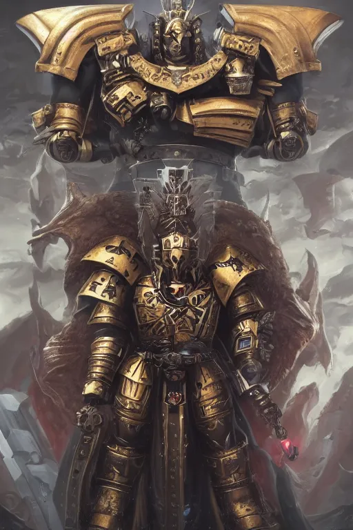 Image similar to queen portrait heros warhammer 4 0 k horus heresy fanart - the primarchs emperor by johannes helgeson animated with vfx concept artist & illustrator global illumination ray tracing hdr fanart arstation zbrush central hardmesh 8 k octane renderer comics stylized