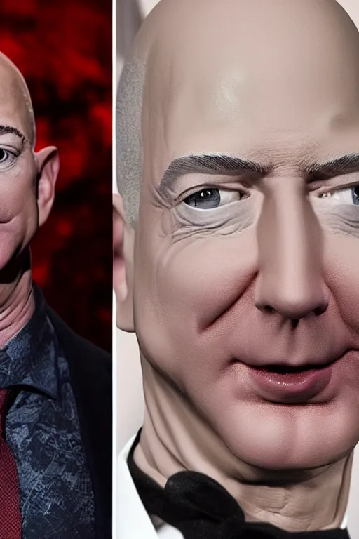 Prompt: jeff bezos as a scary vampire monster, photorealistic, cinematic lighting, highly detailed, very intricate, by guillermo del toro
