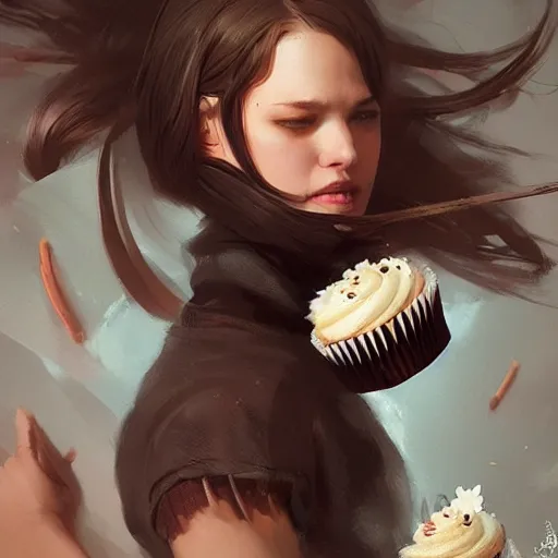 Image similar to awoke to the violent crunch of wood, radiator, sweet smells of antifreeze and cupcakes, by wlop, artgerm, greg rutkowski