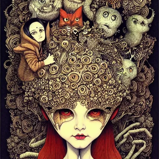 Image similar to portrait painted in jacek yerka style drawn by vania zouravliov and takato yamamoto, inspired by grimm's fairy tales, intricate acrylic gouache painting, high detail, sharp high detail, artstation