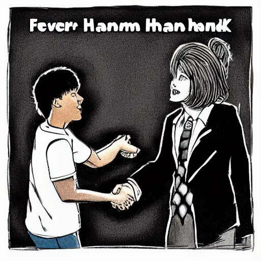 Image similar to Fever dream handshake