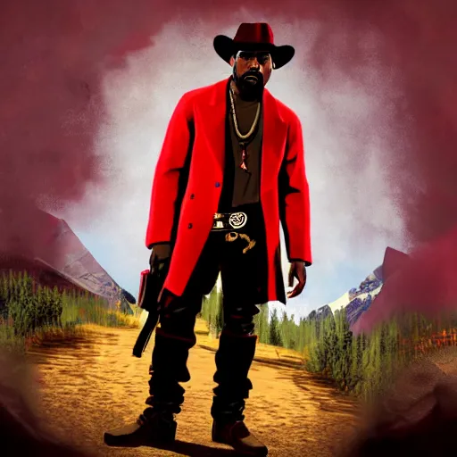 Image similar to kanye west in red dead redemption 2, game screenshot