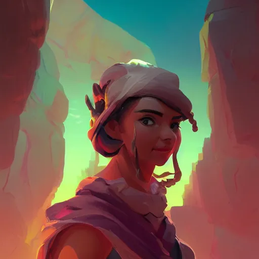 Image similar to profile portrait, maya ali mage, gloomhaven, dynamic lighting, gaudy colors, octane render aesthetic, matte painting concept art, official fanart behance hd artstation by jesper ejsing, by rhads and makoto shinkai and lois van baarle and ilya kuvshinov and rossdraws