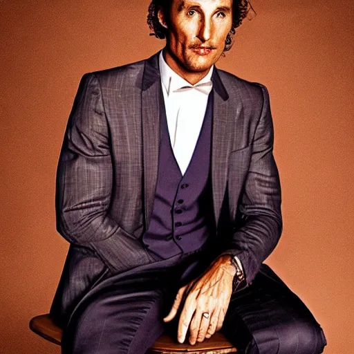 Prompt: portrait of matthew mcconaughey in the future