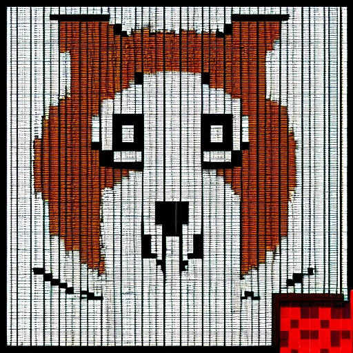 Image similar to raccon in pixel art