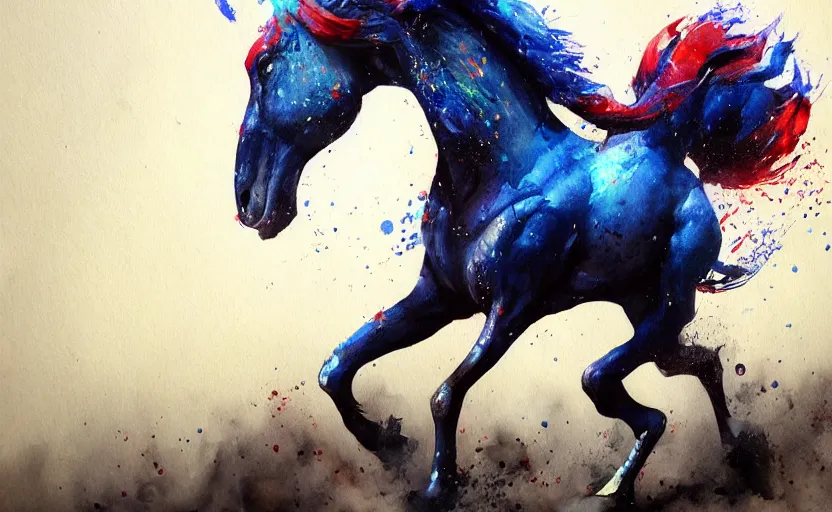 Prompt: a painting of pepsihorse trending on artstation in the style of greg rutkowski, 3 d, watercolor