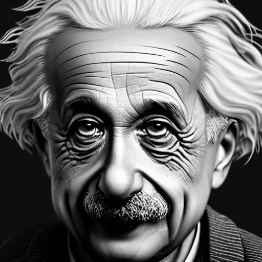 Image similar to albert einstein, made by stanley artgerm lau, wlop, rossdraws, artstation, cgsociety, concept art, cgsociety, octane render, trending on artstation, artstationhd, artstationhq, unreal engine, 4 k, 8 k