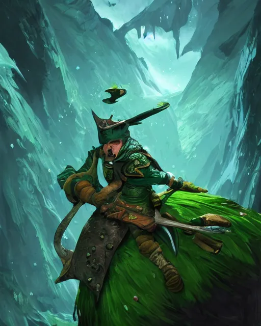 Prompt: Pengolin rogue, green, forest background, magic the gathering artwork, D&D, fantasy, cinematic lighting, centered, symmetrical, highly detailed, digital painting, artstation, concept art, smooth, sharp focus, illustration, volumetric lighting, epic Composition, 8k, art by Akihiko Yoshida and Greg Rutkowski and Craig Mullins, oil painting, cgsociety