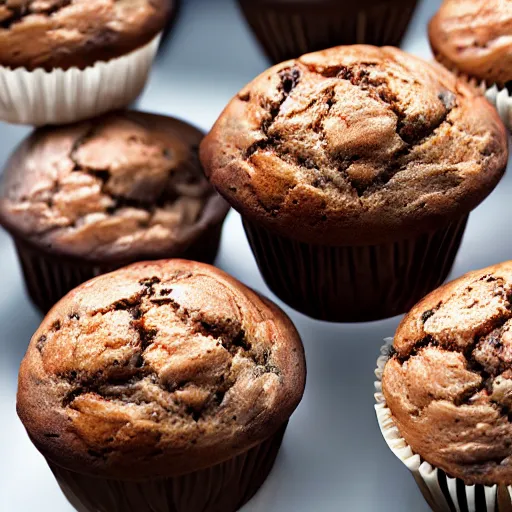 Image similar to photograph of muffins, hyperrealism