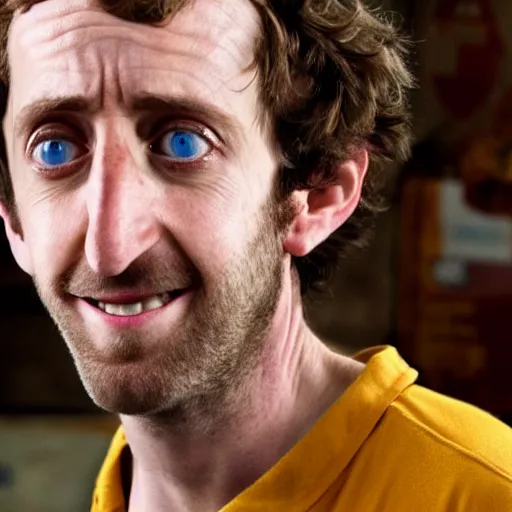 Image similar to thomas middleditch as rickety cricket, it's always sunny in philadelphia, 8 k