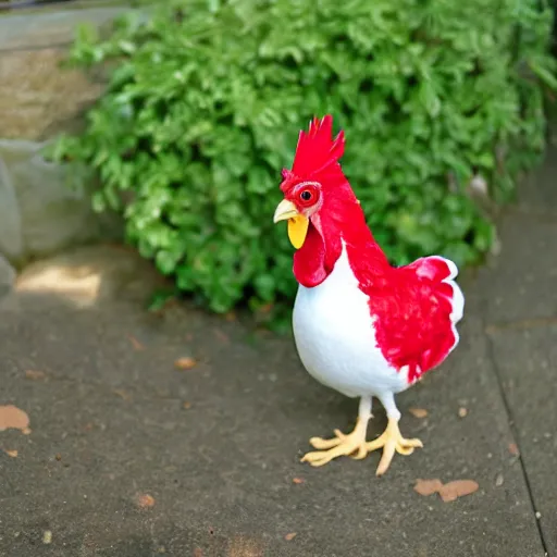 Image similar to adorable crimson chicken