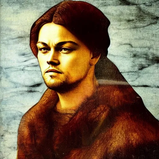 Prompt: Leonardo DiCaprio portrait by Leonardo Davinci