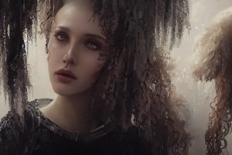 Prompt: Music video screenshot of The Weeknd song Save your tears, intricate, elegant, dramatic, highly detailed, photorealistic, digital painting, painterly, artstation, concept art, smooth, sharp focus, art by John Collier and Krenz Cushart and Artem Demura and Albert Aublet