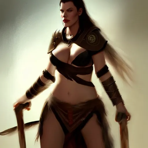 Image similar to liv tyler as a warrior maiden by wlop and glen rutkowski, mate painting, concept art, artstation