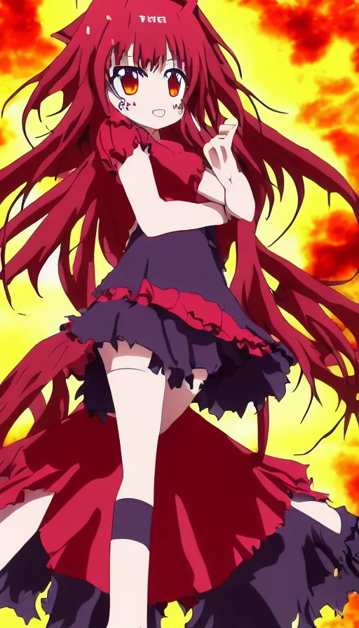 Image similar to the devil drawn like the anime Gabriel DropOut