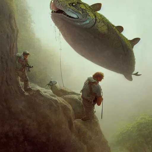 Prompt: UHD lost footage of The Death of Steve Irwin, by Antonio Caparo and Ferdinand Knab and Greg Rutkowski, modernism, concept art, tonalism illustration, detailed, UHD, photorealistic, correct face, trending on artstation