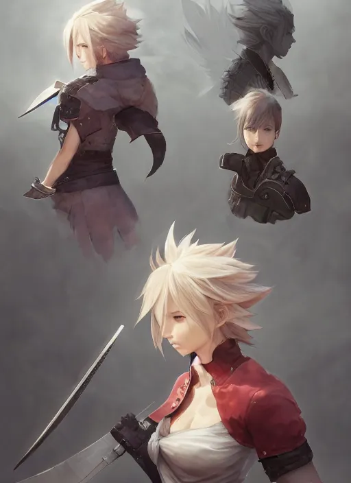 Image similar to Final Fantasy XVI protagonist, sharp details, sharp focus, elegant, highly detailed, illustration, by Jordan Grimmer and greg rutkowski and PiNe(パイネ) and 薯子Imoko and 香川悠作 and wlop and maya takamura, intricate, beautiful, Trending artstation, pixiv, digital Art