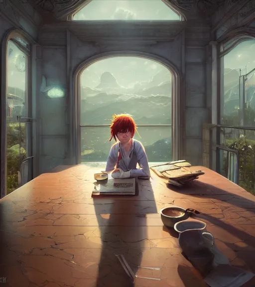 Prompt: highly detailed spilled milk on the table, stephen bliss, unreal engine, loish, rhads, ferdinand knab, makoto shinkai and lois van baarle, ilya kuvshinov, rossdraws, tom bagshaw, reflective global illumination, god rays, detailed and intricate environment