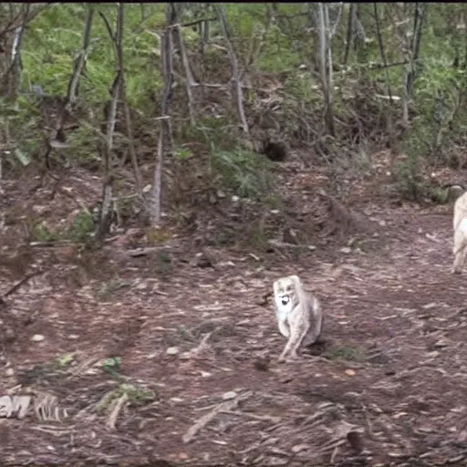 Prompt: donald trump trail cam footage