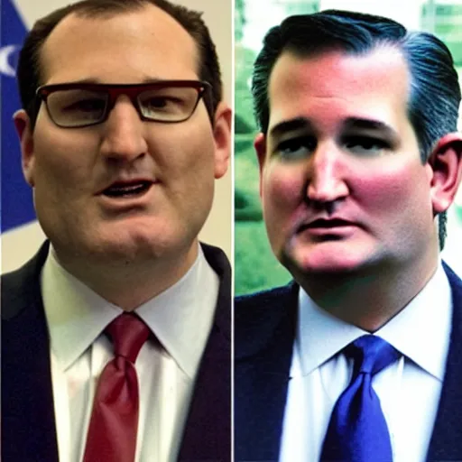 Prompt: Ted Cruz Zodiac Killer realistic fat hairy